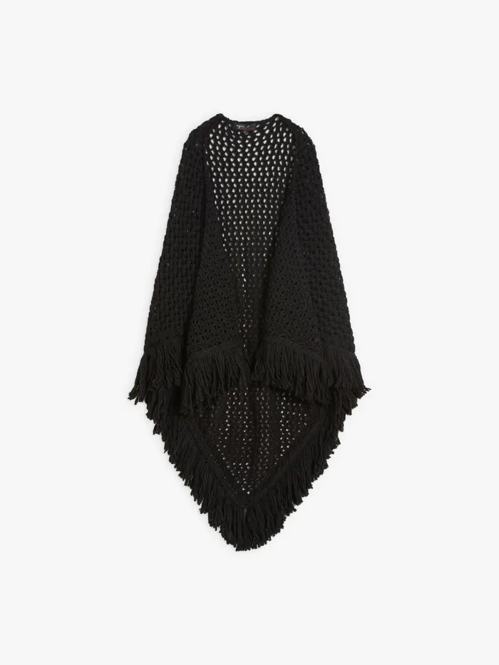 Women Agns B Scarves Black Agns Poncho