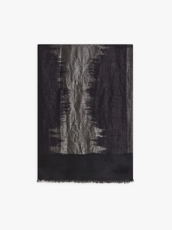 Women Agns B Scarves Black Wool Mina Scarf