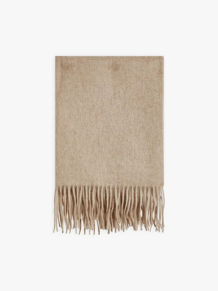 Women Agns B Scarves Brown Cashmere Neyla Scarf