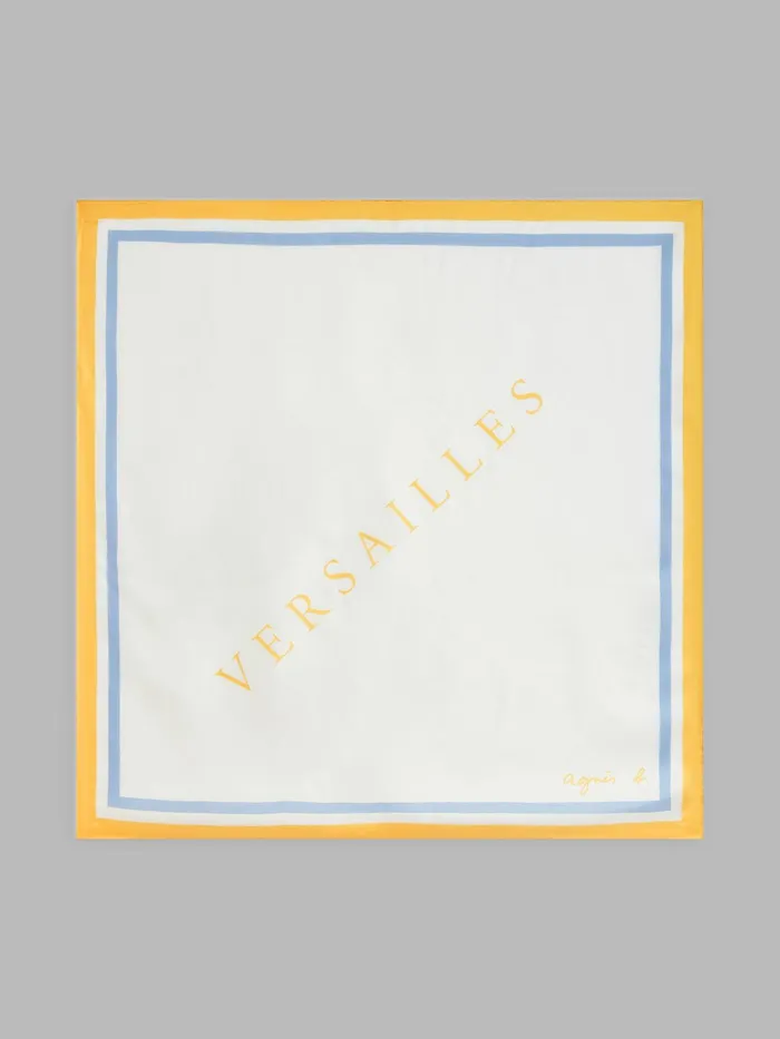 Women Agns B Scarves White Silk Scarf Versailles