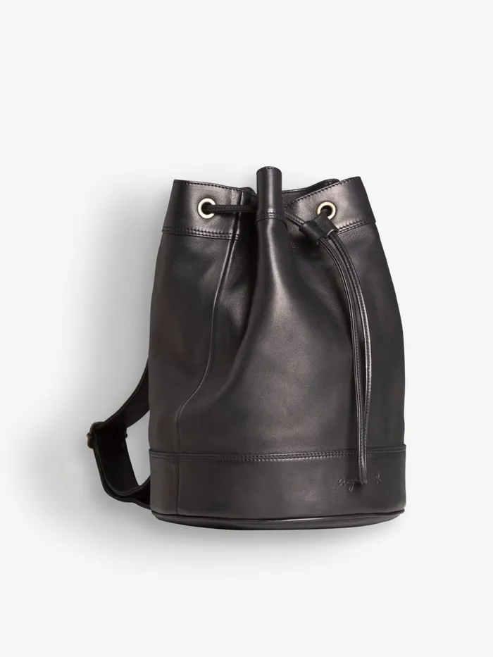 Women Agns B Shoulder Bags Small Baluchon Bag In Black Lambskin