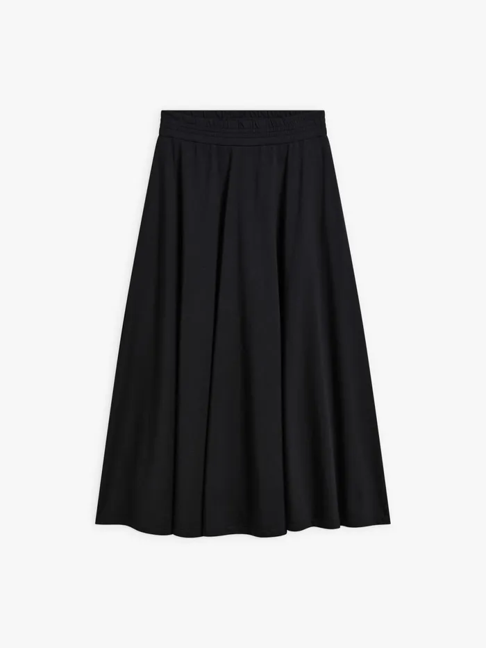 Women Agns B Skirts and Shorts Black Cotton Long Milaine Skirt