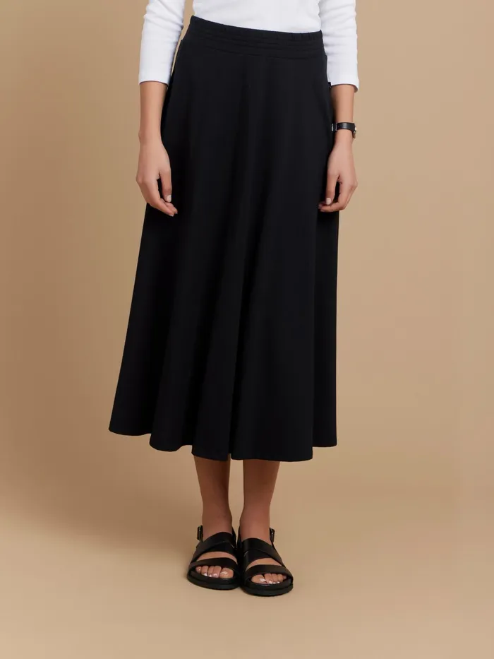 Women Agns B Skirts and Shorts Black Cotton Long Milaine Skirt