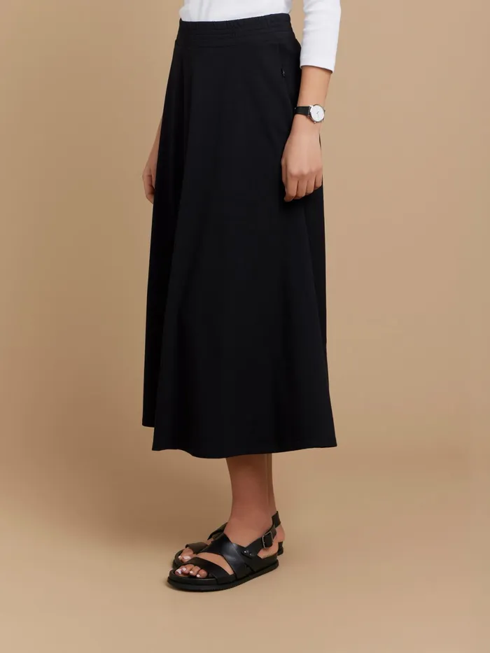 Women Agns B Skirts and Shorts Black Cotton Long Milaine Skirt