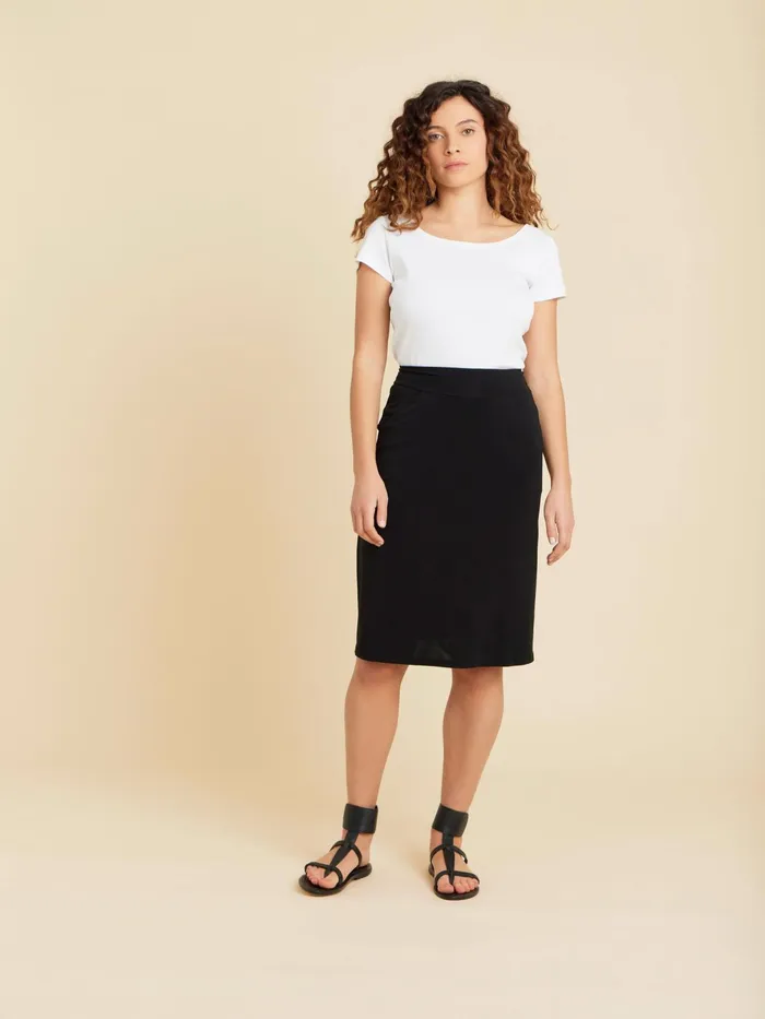 Women Agns B Skirts and Shorts Black Kneelength Flared Lyrique Skirt