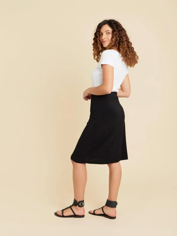 Women Agns B Skirts and Shorts Black Kneelength Flared Lyrique Skirt