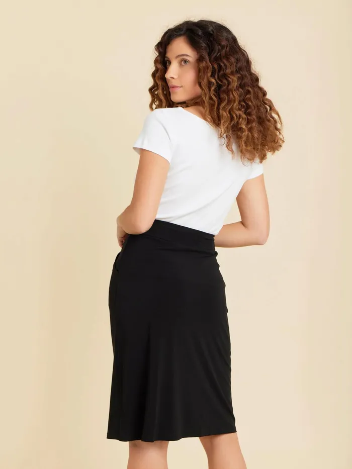 Women Agns B Skirts and Shorts Black Kneelength Flared Lyrique Skirt