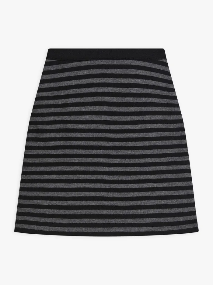 Women Agns B Skirts and Shorts Black Merino Wool Reversible Skirt