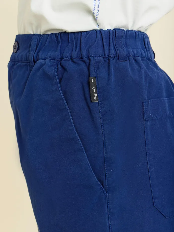 Women Agns B Skirts and Shorts Blue Cotton Straight Shorts