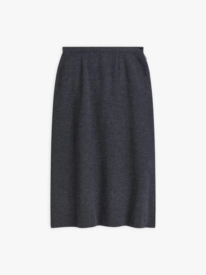 Women Agns B Skirts and Shorts Grey Wool Crpe Amande Skirt