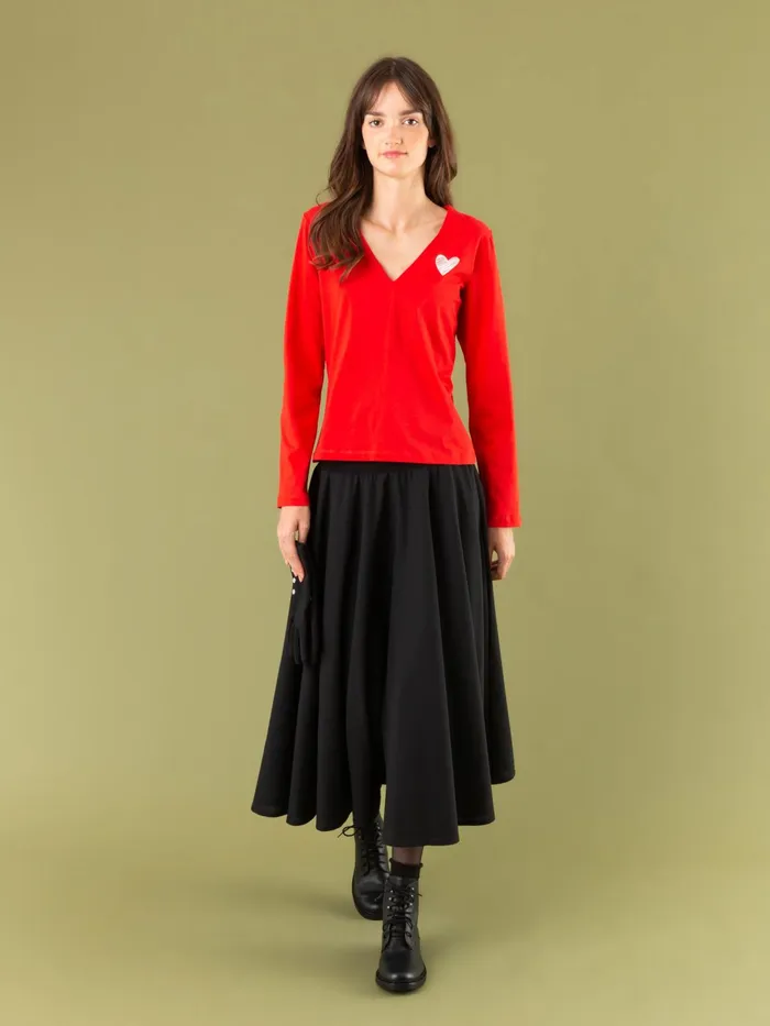 Women Agns B Skirts and Shorts Tabou Black Wool Skirt