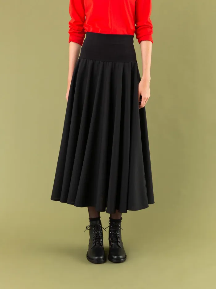 Women Agns B Skirts and Shorts Tabou Black Wool Skirt