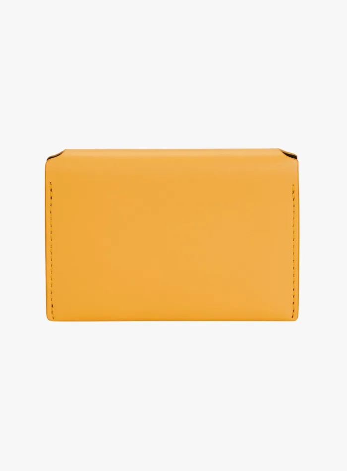 Women Agns B Small Leather Goods Black And Yellow Leather Cardholder