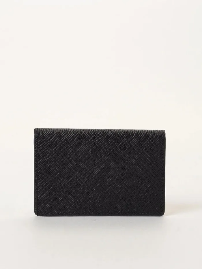 Women Agns B Small Leather Goods Black Leather Card Case