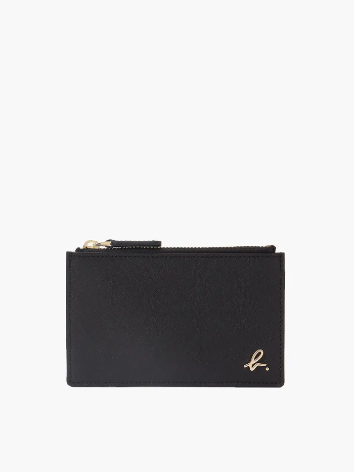 Women Agns B Small Leather Goods Black Leather Card Holder 034b034