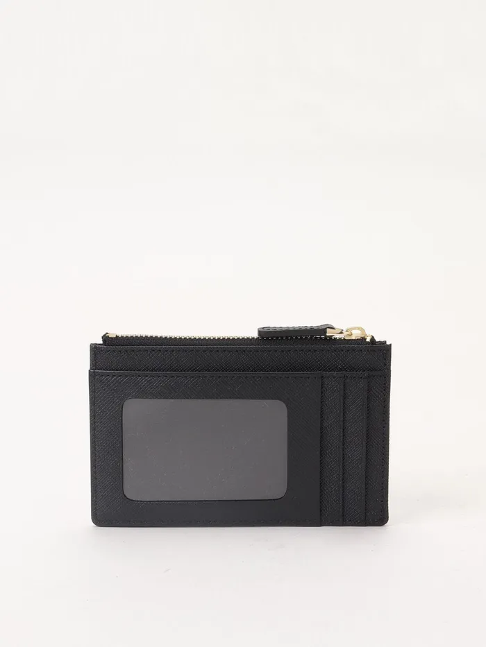 Women Agns B Small Leather Goods Black Leather Card Holder 034b034