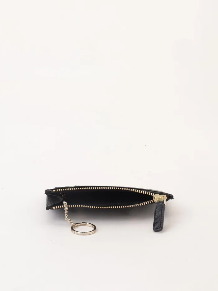 Women Agns B Small Leather Goods Black Leather Card Holder 034b034