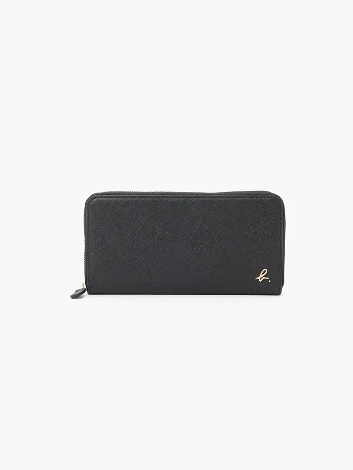 Women Agns B Small Leather Goods Black Leather Wallet 034b034