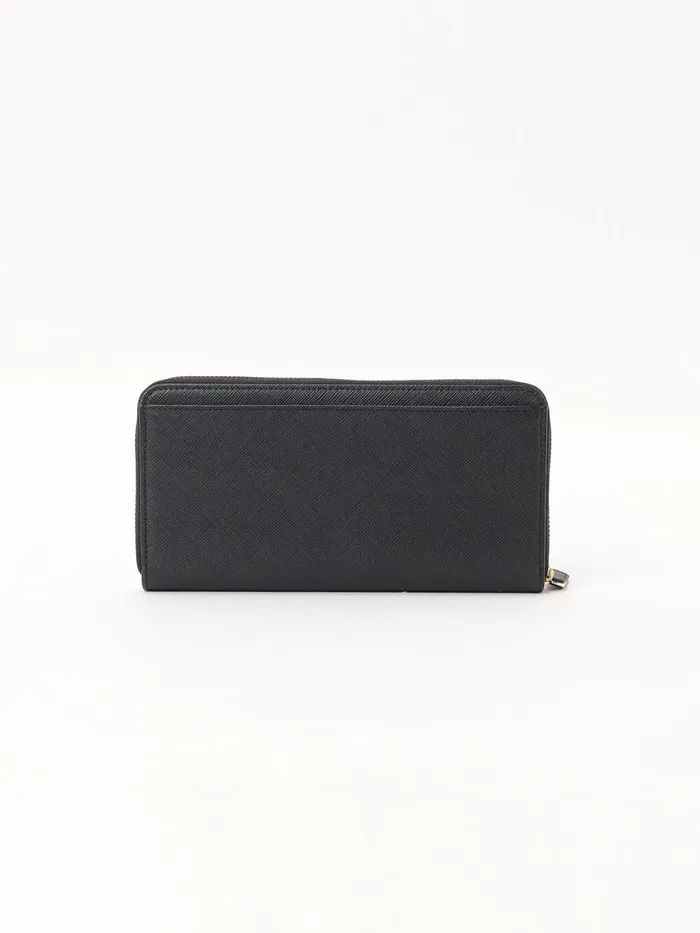 Women Agns B Small Leather Goods Black Leather Wallet 034b034