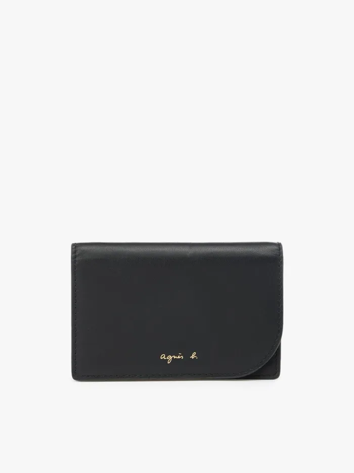 Women Agns B Small Leather Goods Black Leather Wallet