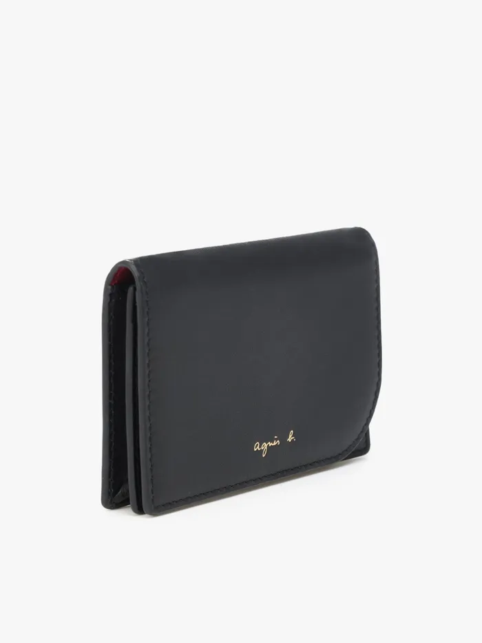 Women Agns B Small Leather Goods Black Leather Wallet