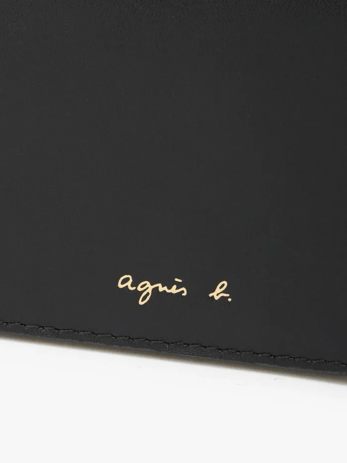 Women Agns B Small Leather Goods Black Leather Wallet