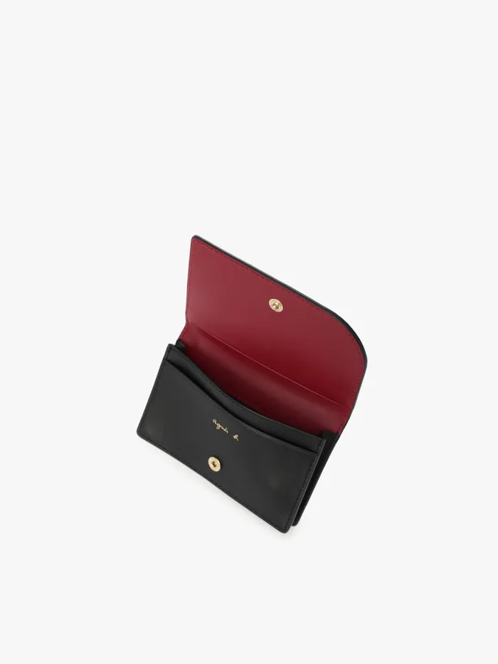 Women Agns B Small Leather Goods Black Leather Wallet
