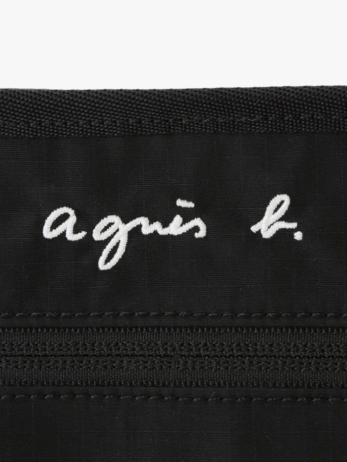 Women Agns B Small Leather Goods Black Nylon Multifunction Pouch