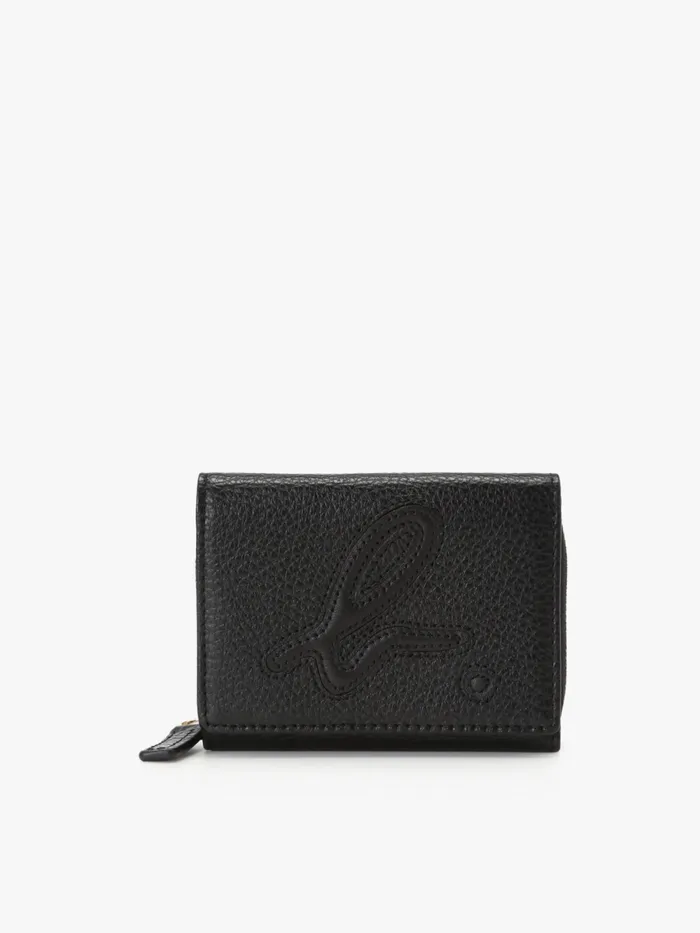 Women Agns B Small Leather Goods Black Smooth Leather 034b034 Logo Wallet
