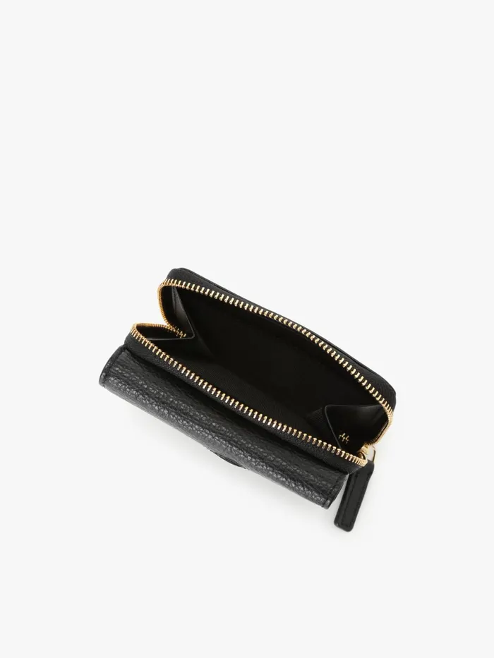 Women Agns B Small Leather Goods Black Smooth Leather 034b034 Logo Wallet