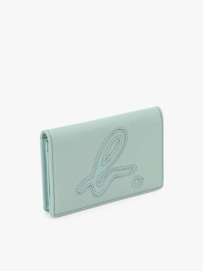 Women Agns B Small Leather Goods Blue Leather 034b034 Logo Cardholder