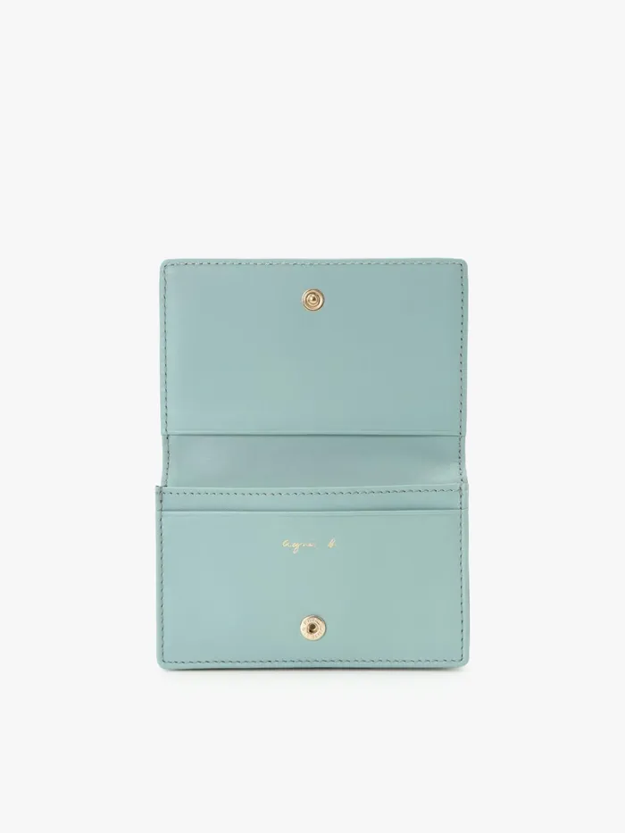 Women Agns B Small Leather Goods Blue Leather 034b034 Logo Cardholder