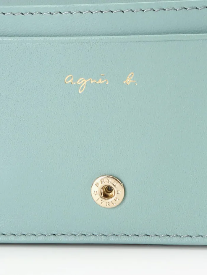 Women Agns B Small Leather Goods Blue Leather 034b034 Logo Cardholder