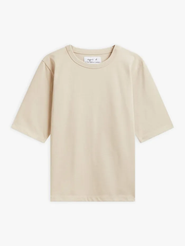 Women Agns B Tshirts and Tank Tops Beige Cotton Brando Tshirt