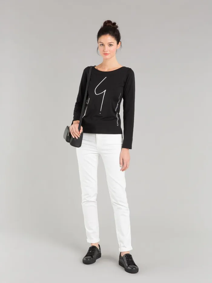 Women Agns B Tshirts and Tank Tops Black Long Sleeves Australie 034irony034 Tshirt