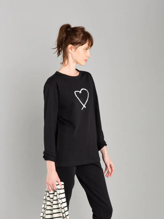 Women Agns B Tshirts and Tank Tops Black Sarajevo Heart Cool Tshirt