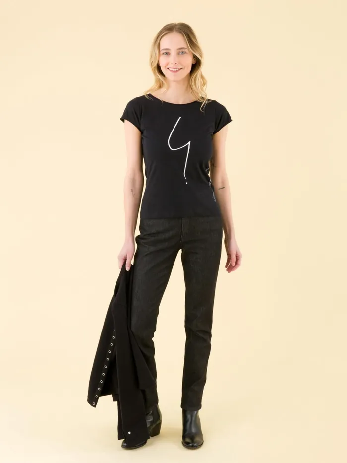 Women Agns B Tshirts and Tank Tops Black Short Sleeves Australie 034irony034 Tshirt