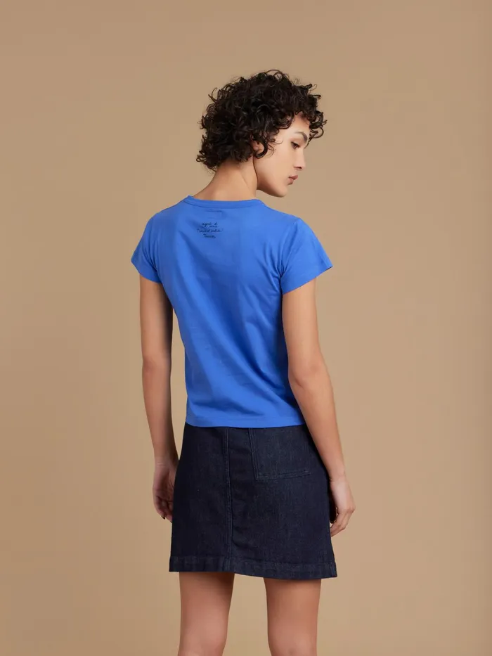 Women Agns B Tshirts and Tank Tops Blue Cotton Brando Tshirt Artist Jonone