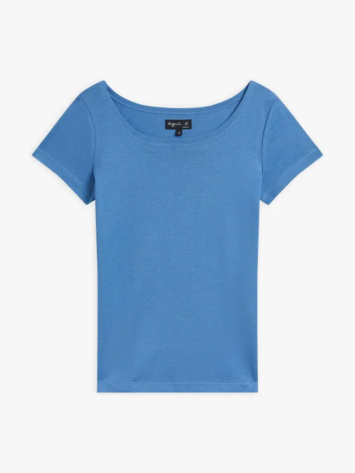 Women Agns B Tshirts and Tank Tops Blue Cotton Jersey Le Chic Tshirt