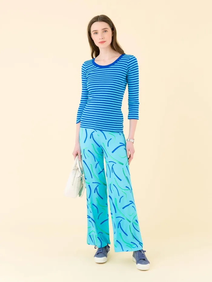 Women Agns B Tshirts and Tank Tops Blue Pilat Cotton Jersey Tshirt