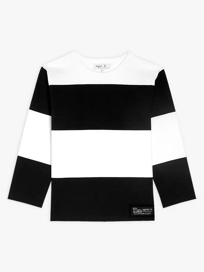 Women Agns B Tshirts and Tank Tops Lil Cool Tshirt With 34length Sleeves And Wide Stripes Women Agns B Tshirts and Tank Tops Lil Cool Tshirt With 34length Sleeves And Wide Stripes