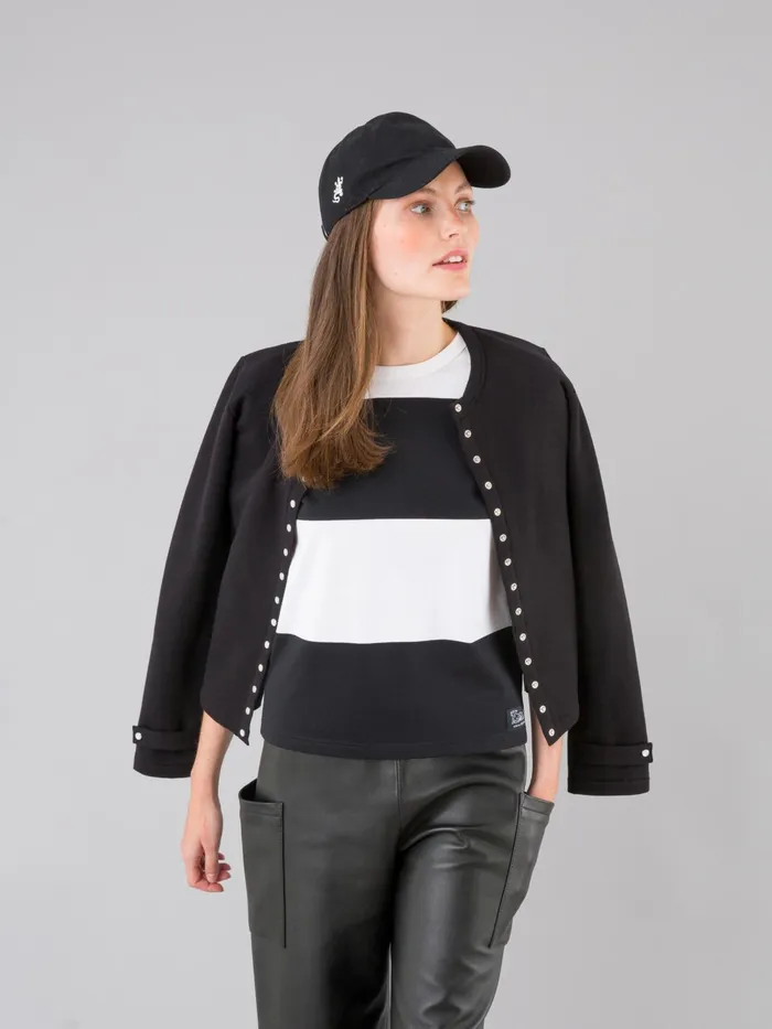 Women Agns B Tshirts and Tank Tops Lil Cool Tshirt With 34length Sleeves And Wide Stripes