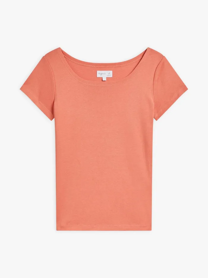 Women Agns B Tshirts and Tank Tops Orange Cotton Jersey Le Chic Tshirt