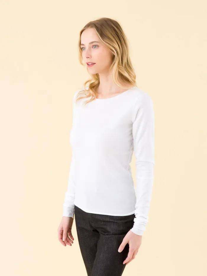 Women Agns B Tshirts and Tank Tops White Extralong Sleeves Ultra Tshirt