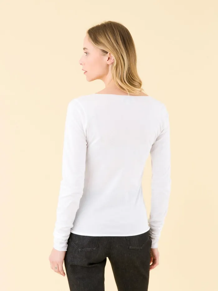 Women Agns B Tshirts and Tank Tops White Extralong Sleeves Ultra Tshirt