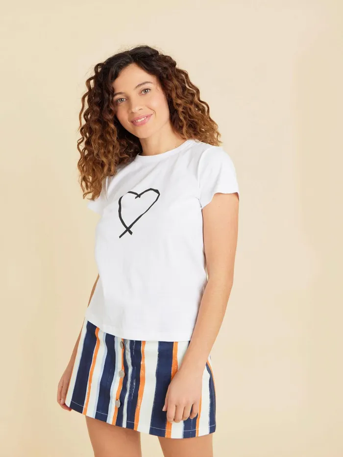 Women Agns B Tshirts and Tank Tops White Sarajevo Heart Brando Tshirt