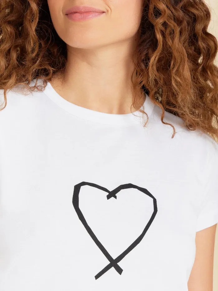 Women Agns B Tshirts and Tank Tops White Sarajevo Heart Brando Tshirt