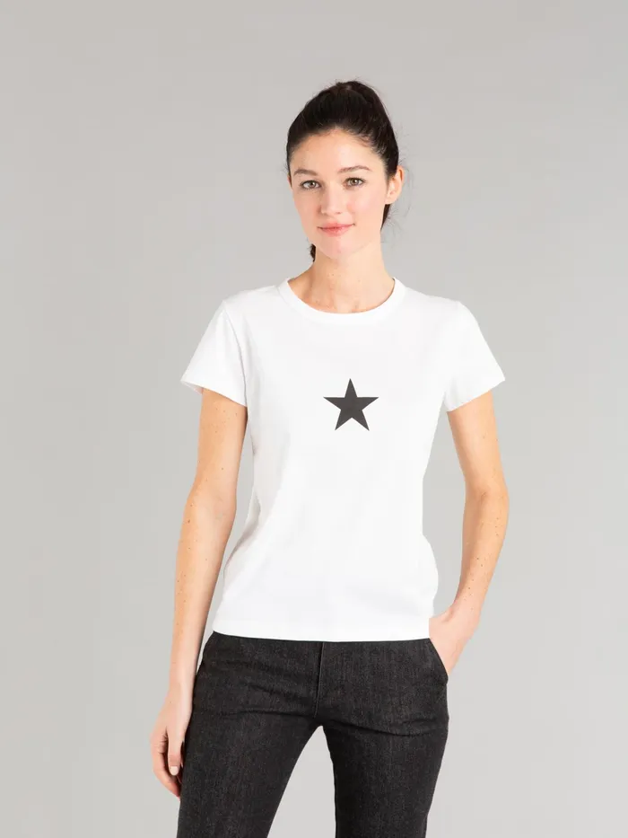 Women Agns B Tshirts and Tank Tops White Short Sleeves Brando Star Tshirt