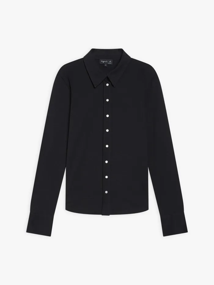 Women Agns B Tops and Shirts Black Cotton Jersey New Parmina Shirt