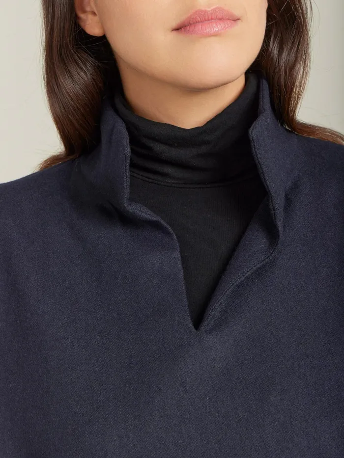 Women Agns B Tops and Shirts Blue Wool Flannel Top